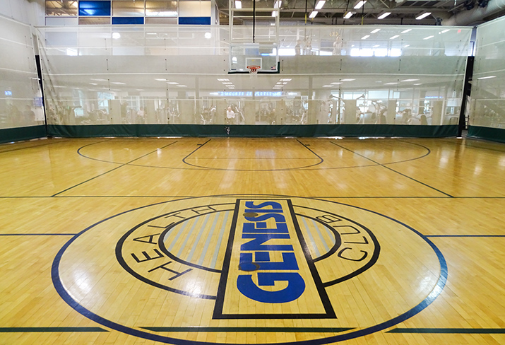 west central gym basketball court at genesis health clubs